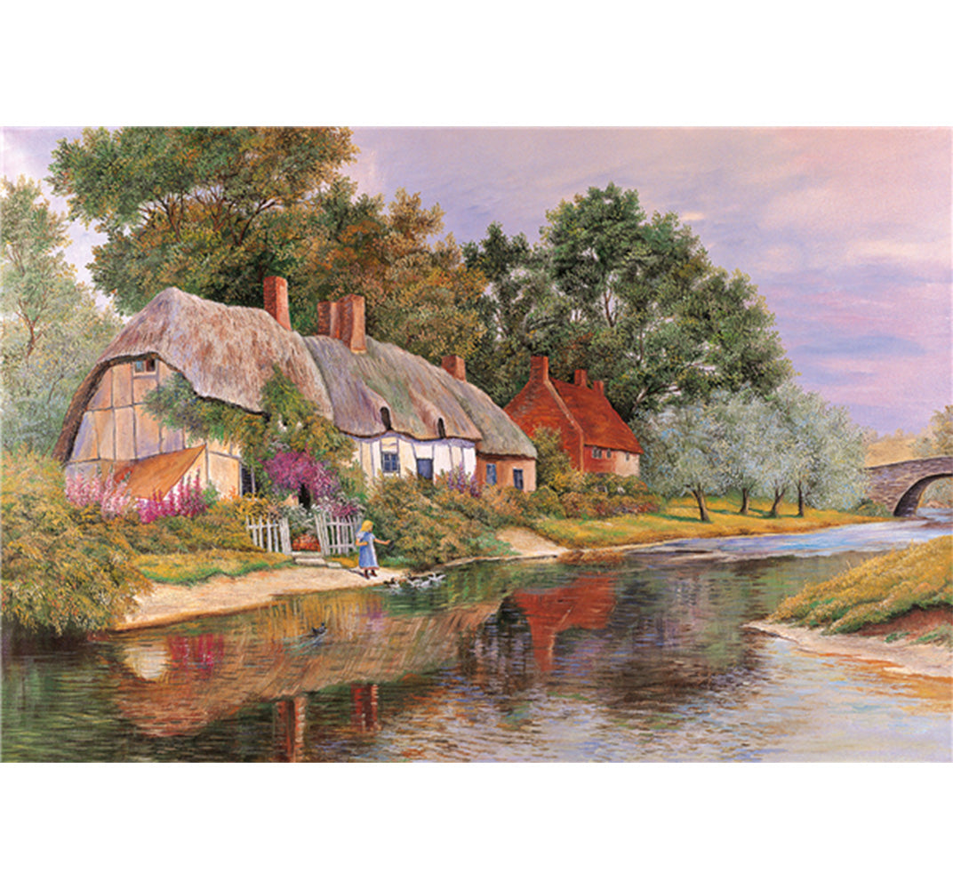 Feeding Ducks is Wooden 1000 Piece Jigsaw Puzzle Toy For Adults and Kids