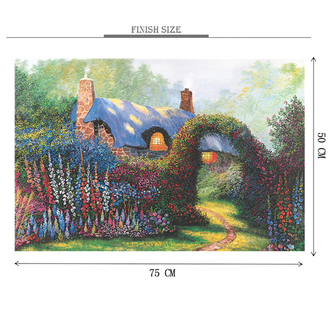 Garden of Country House Wooden 1000 Piece Jigsaw Puzzle Toy For Adults and Kids