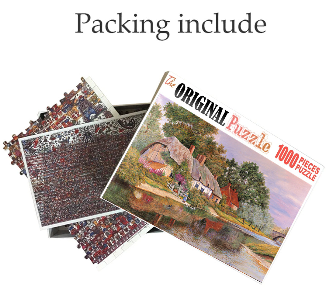 Feeding Ducks is Wooden 1000 Piece Jigsaw Puzzle Toy For Adults and Kids