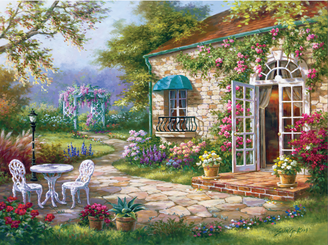 Garden Wooden 1000 Piece Jigsaw Puzzle Toy For Adults and Kids