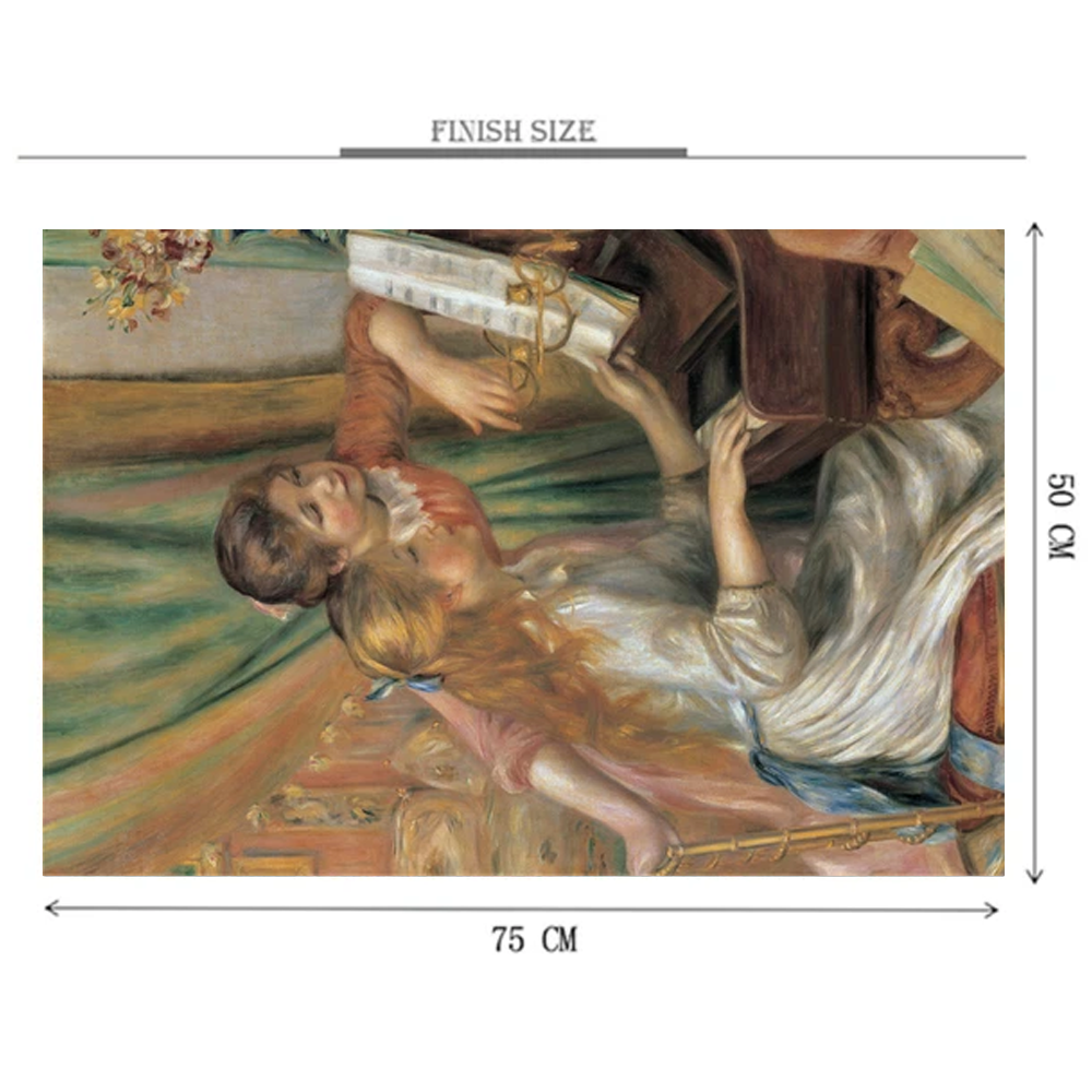 Young Girls At piano Painting Wooden 1000 Piece Jigsaw Puzzle Toy For Adults and Kids