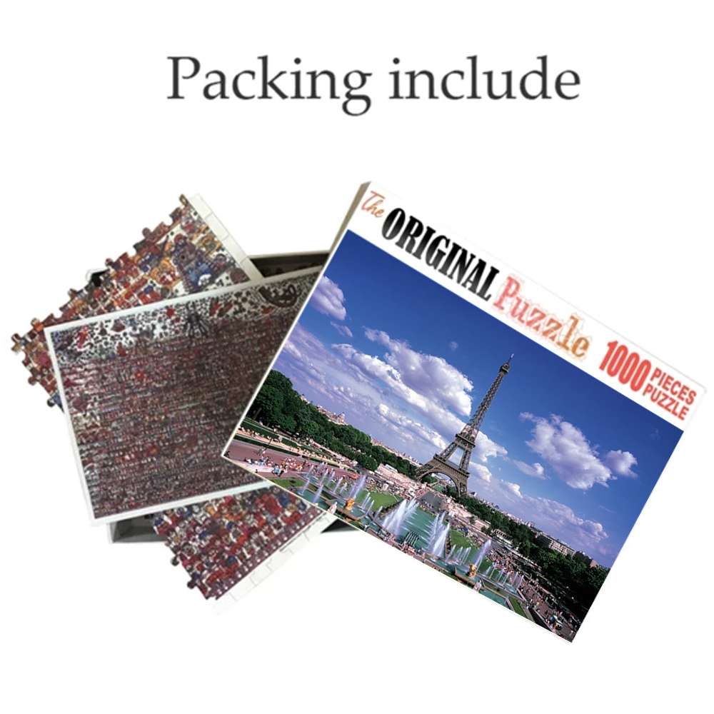 The beauty of the Eiffel Tower Wooden 1000 Piece Jigsaw Puzzle Toy For Adults and Kids