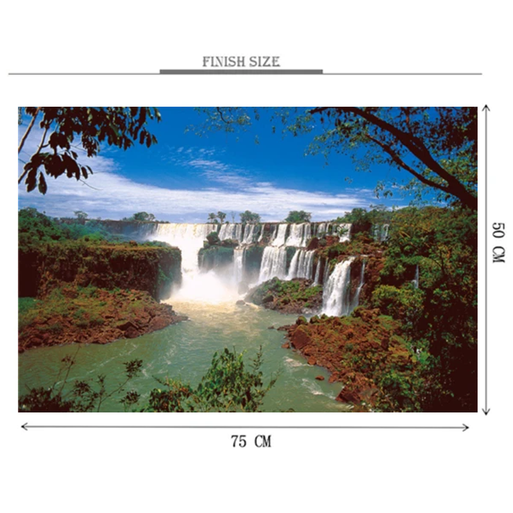Iguazu Falls Wooden 1000 Piece Jigsaw Puzzle Toy For Adults and Kids
