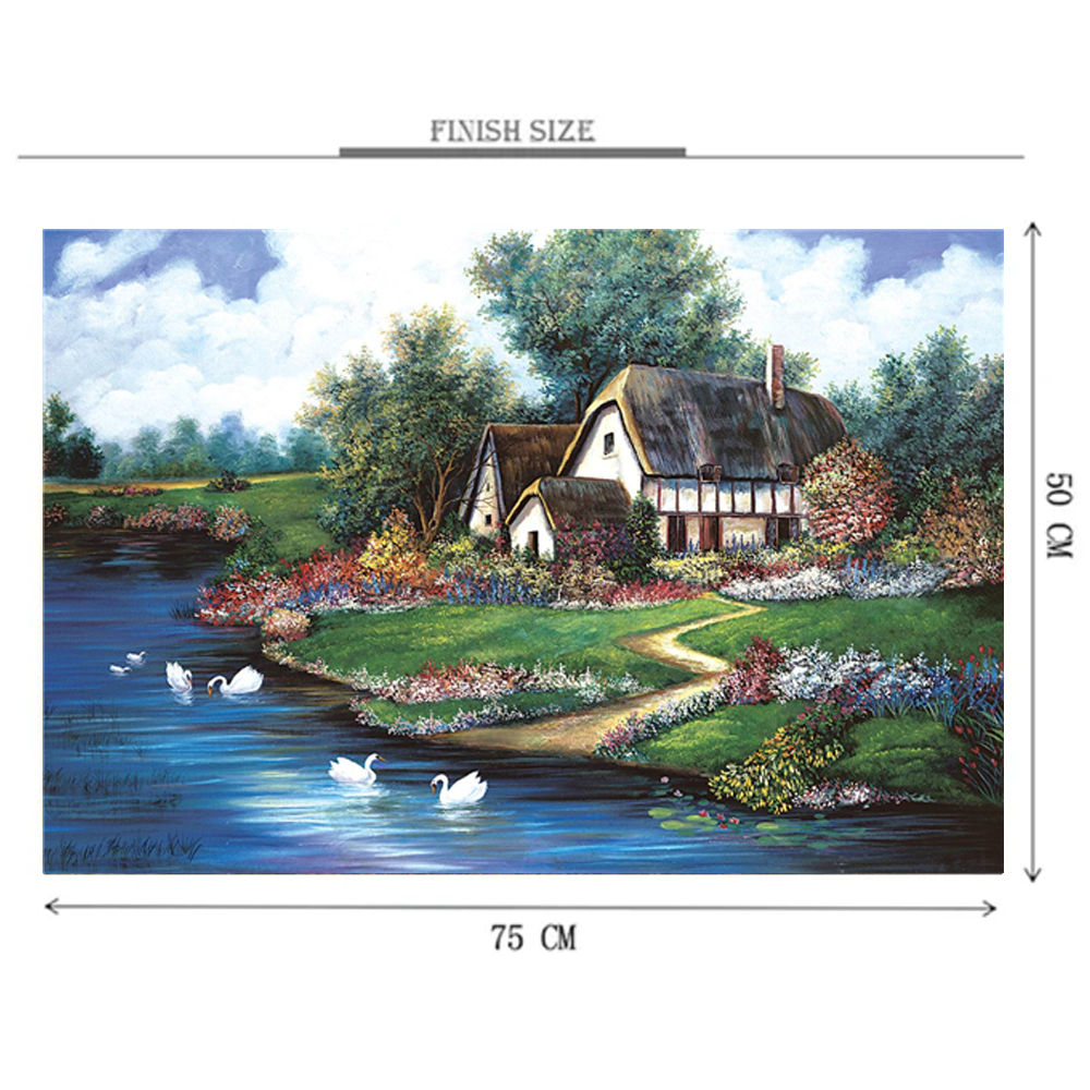 Riverside House 1000 Piece Jigsaw Puzzle Toy For Adults and Kids