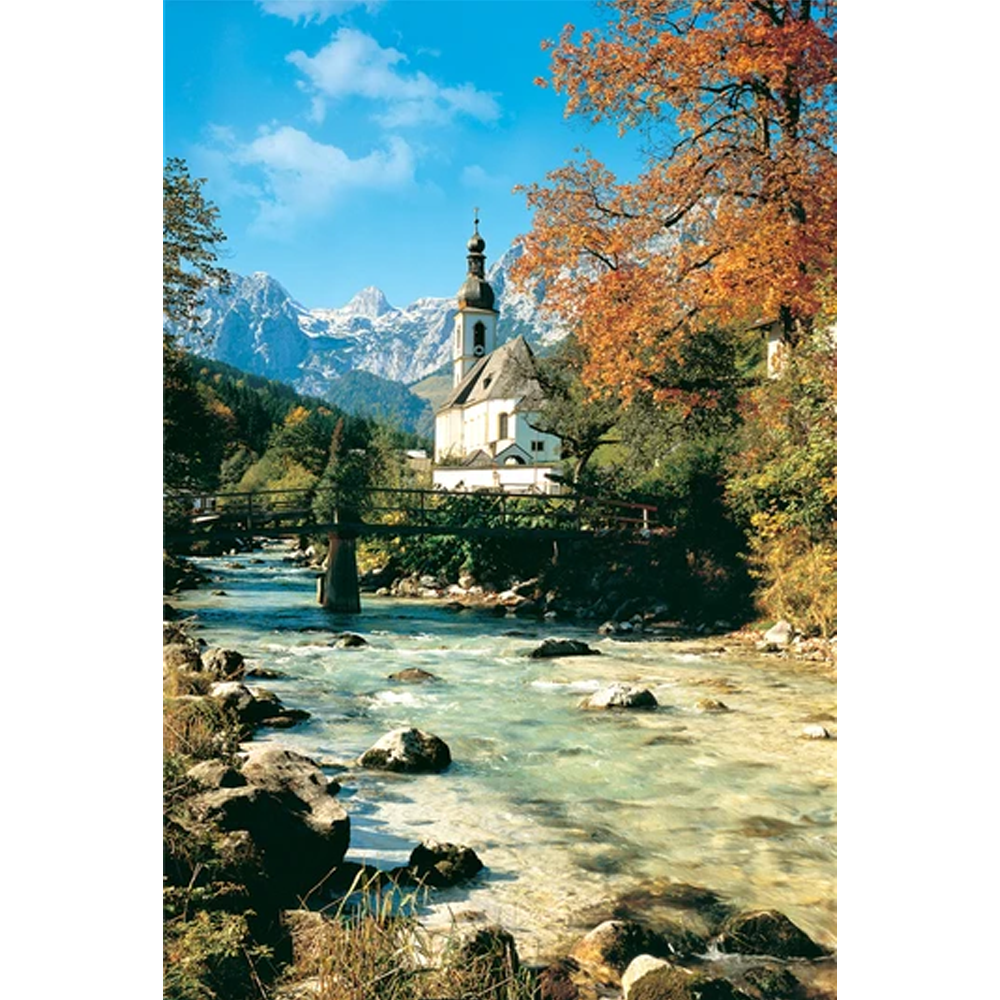 The Church Of Ramsau Wooden 1000 Piece Jigsaw Puzzle Toy For Adults and Kids