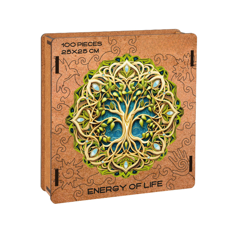 Energy Of Life Mandala Style Wooden Puzzle