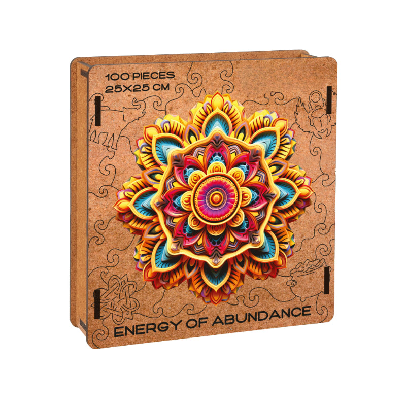 Vibrant Mandala Art Wooden Puzzle