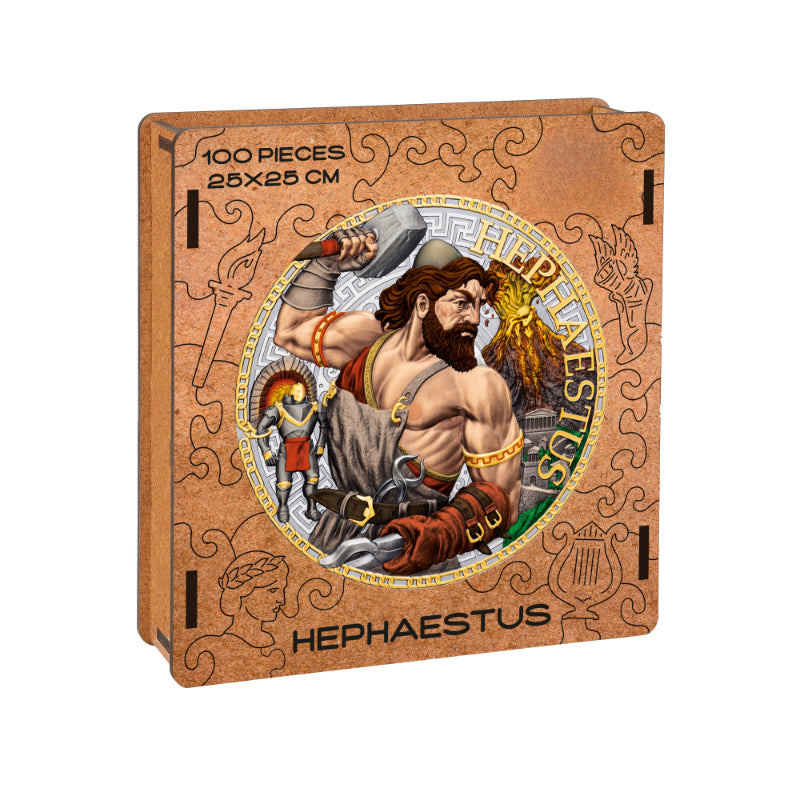 Hephaestus God Of Fire Themed Wooden Puzzle