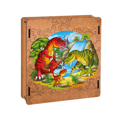 Tyrannosaurus Family Wooden Puzzle Set