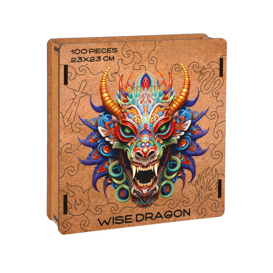 Wise Dragon Themed Wooden Jigsaw Puzzle