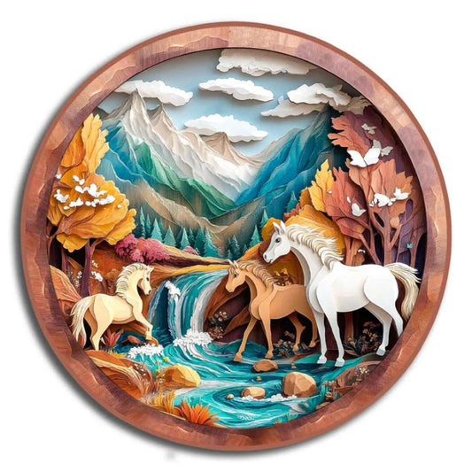 Horse Themed Wooden Jigsaw Puzzle