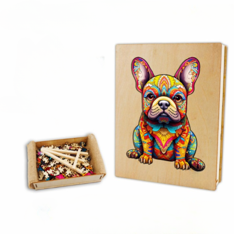 French Dog Wooden Jigsaw Puzzle