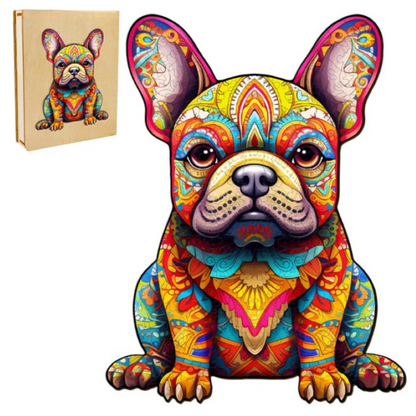 French Dog Wooden Jigsaw Puzzle