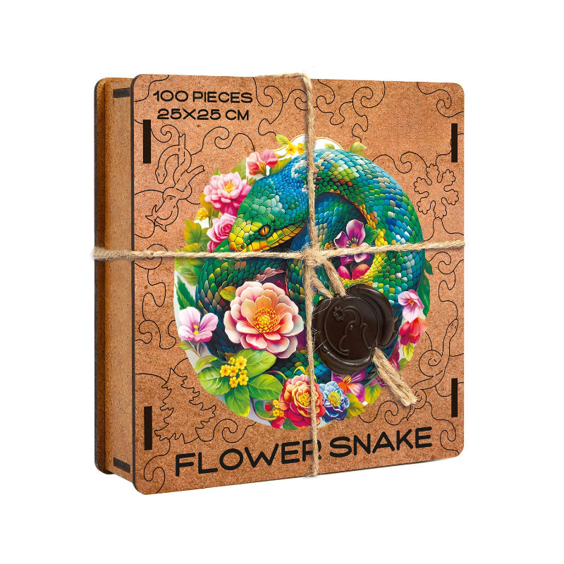 Floral Snake Wooden Puzzle