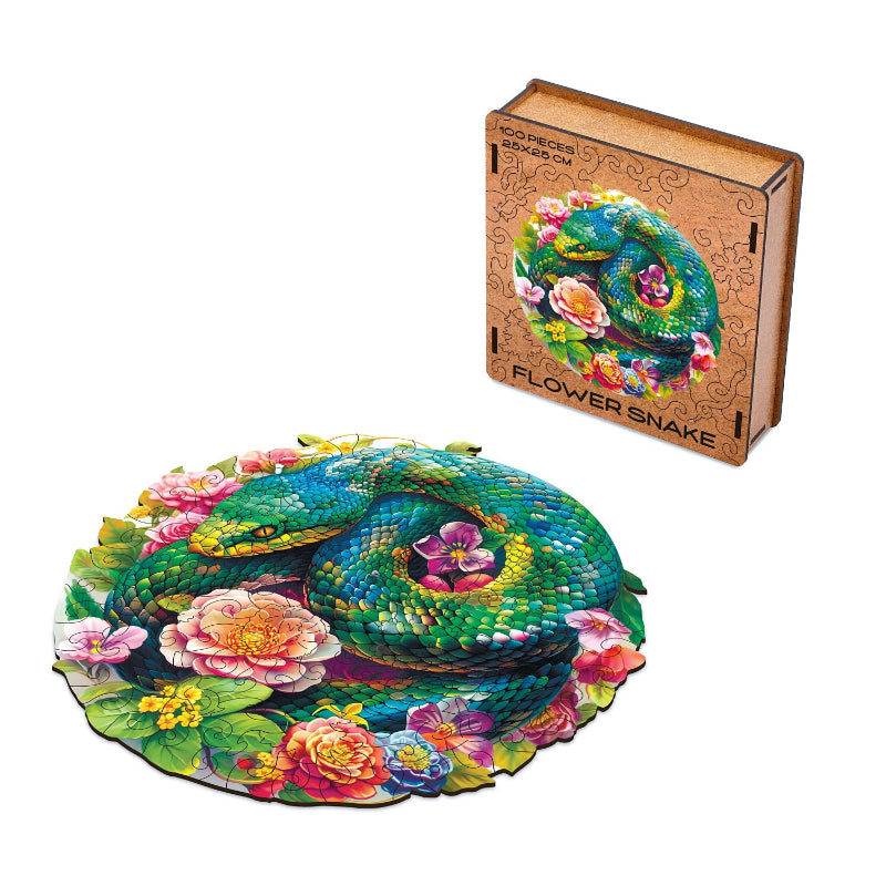 Floral Snake Wooden Puzzle