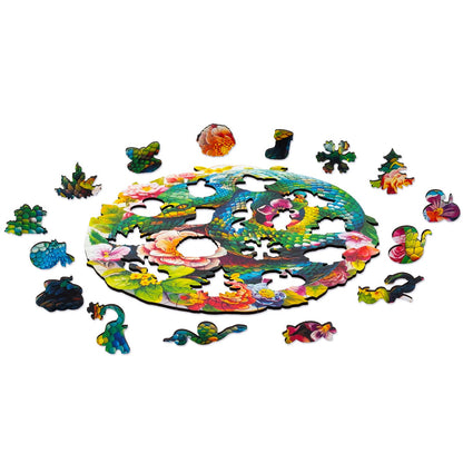 Floral Snake Wooden Puzzle