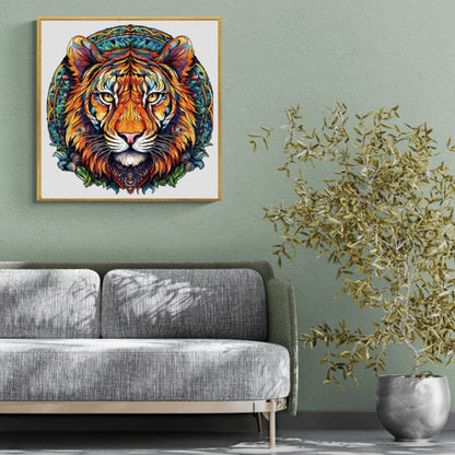 Mandala Tiger Wooden Jigsaw Puzzle