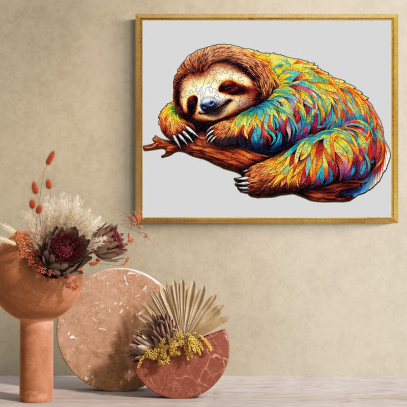 Sloth Leisurely Wooden Jigsaw Puzzle