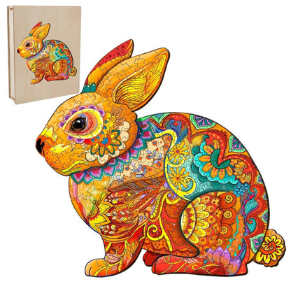 Lucky Rabbit Wooden Jigsaw Puzzle