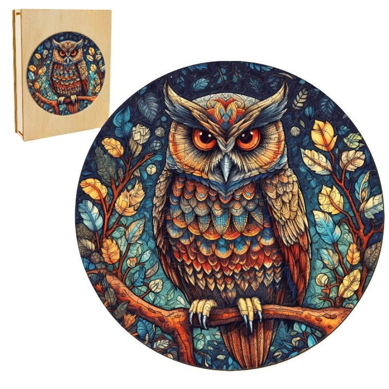 Mystic Owl Wooden Jigsaw Puzzle