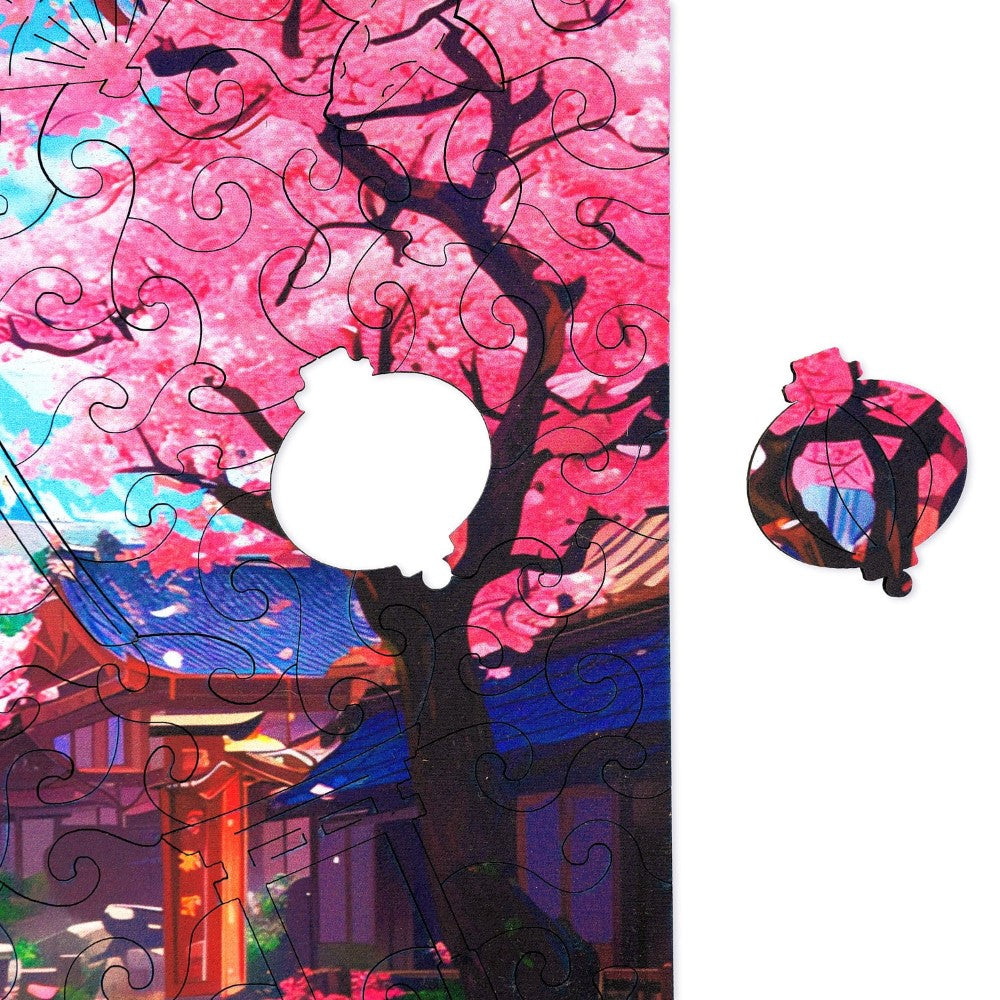 Cherry Blossom Village Puzzle Set