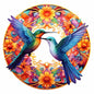 Floral Hummingbirds Wooden Jigsaw Puzzle