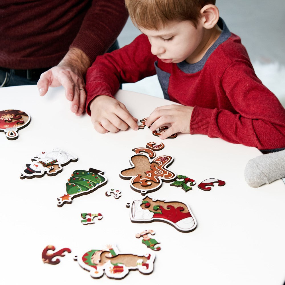 36 Pieces Festive Puzzle Set With Christmas Symbols