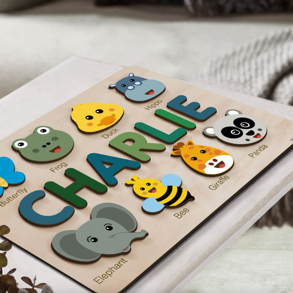 Personalized Animal Assembly Name Puzzle