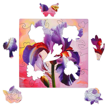 20 Pieces Iris Flower Puzzle Set