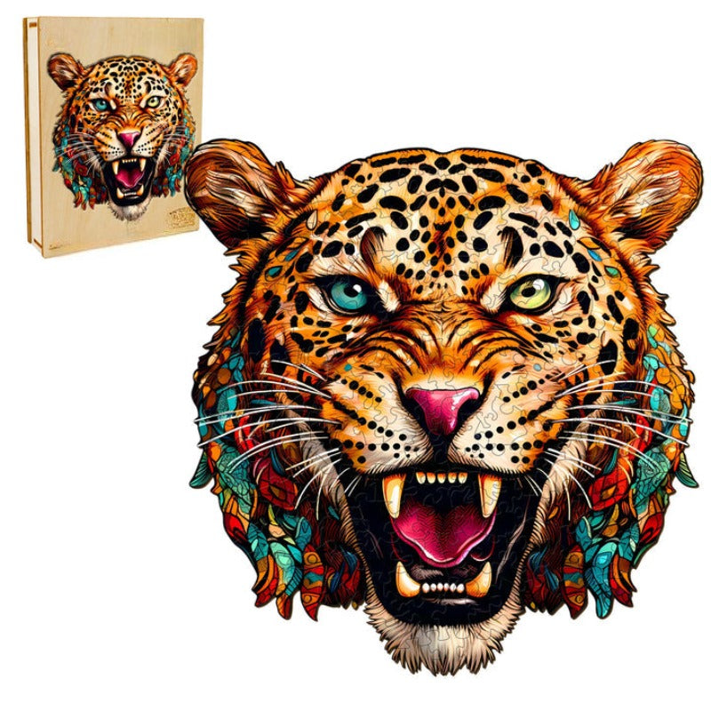 Agile Leopard Wooden Jigsaw Puzzle