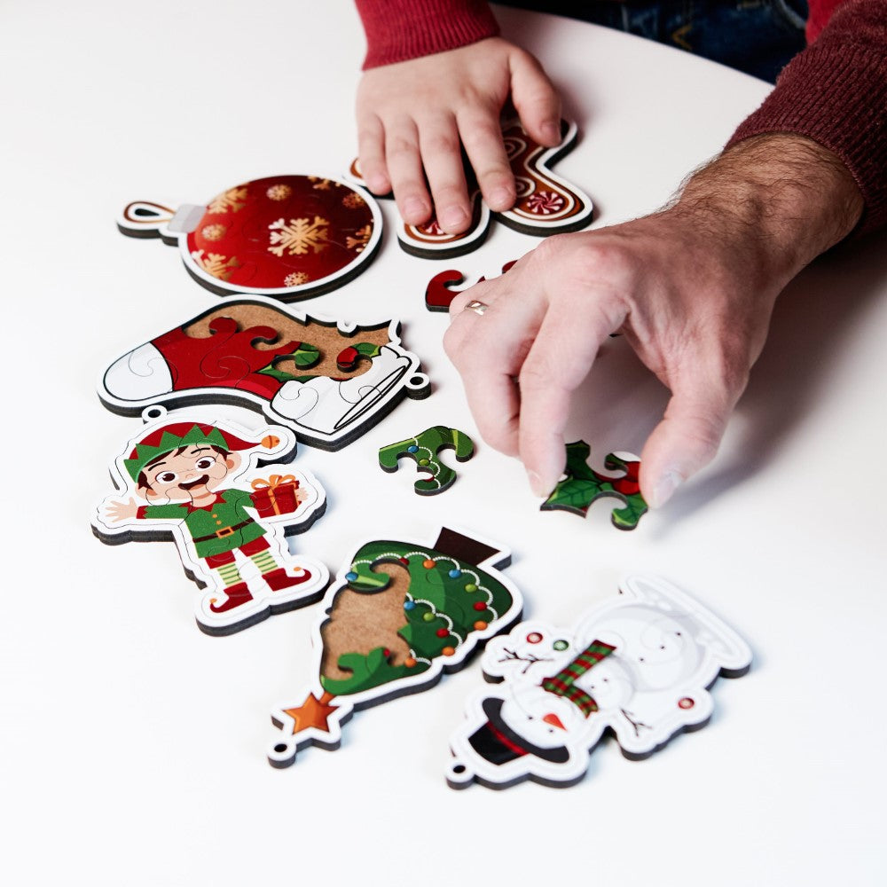 36 Pieces Festive Puzzle Set With Christmas Symbols