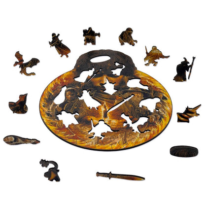 The Lord Of The Rings Themed Wooden Puzzle Set