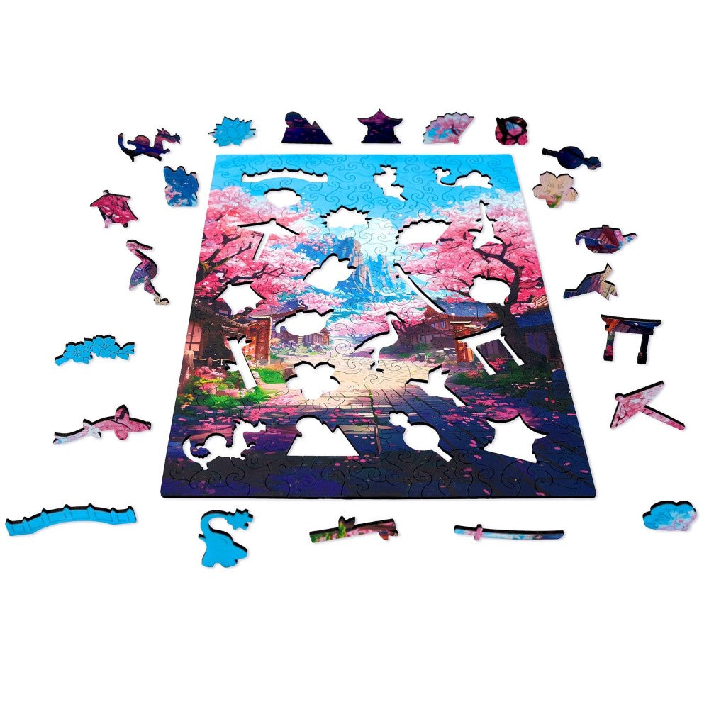 Cherry Blossom Village Puzzle Set