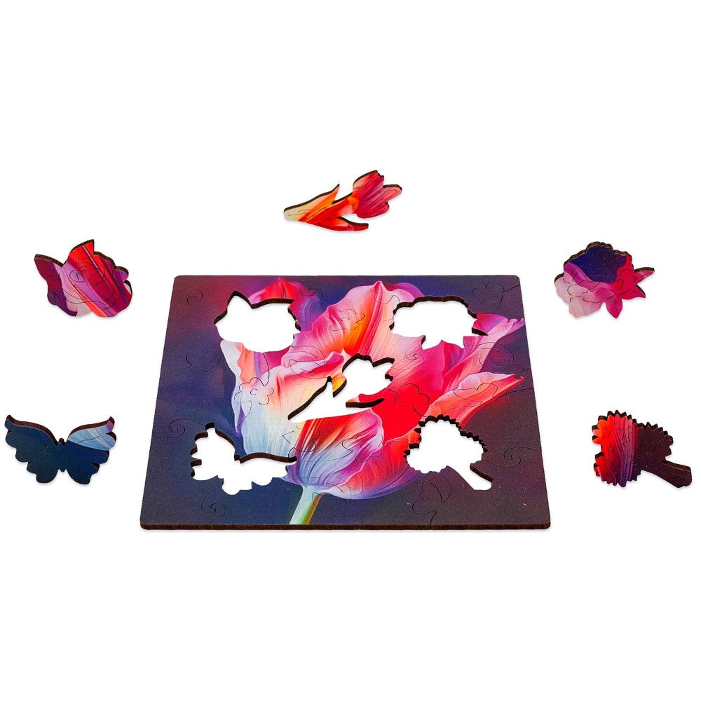 20 Pieces Vibrant Tulip Puzzle Set