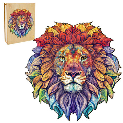 Steady Lion Wooden Jigsaw Puzzle