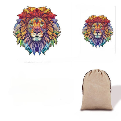 Steady Lion Wooden Jigsaw Puzzle