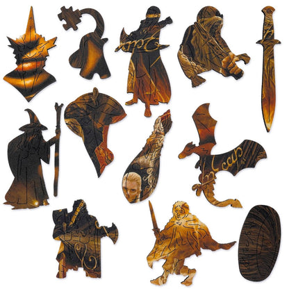 The Lord Of The Rings Themed Wooden Puzzle Set