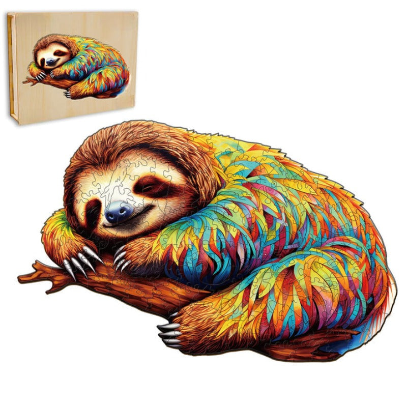 Sloth Leisurely Wooden Jigsaw Puzzle