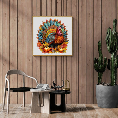 Colorful Turkey Wooden Jigsaw Puzzle