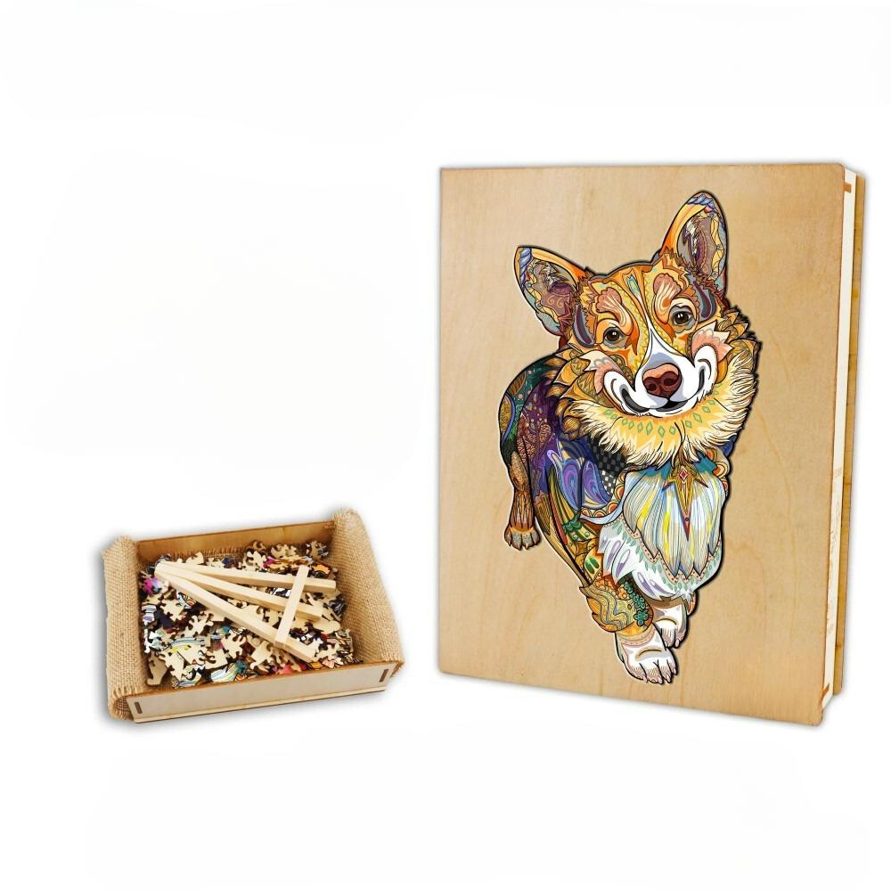 Clever Corgi Wooden Jigsaw Puzzle