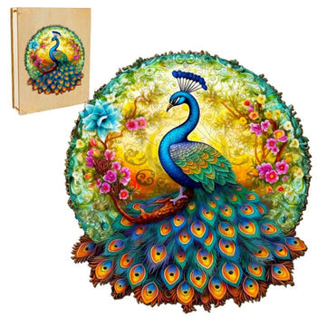 Uncharted Peacock Wooden Jigsaw Puzzle