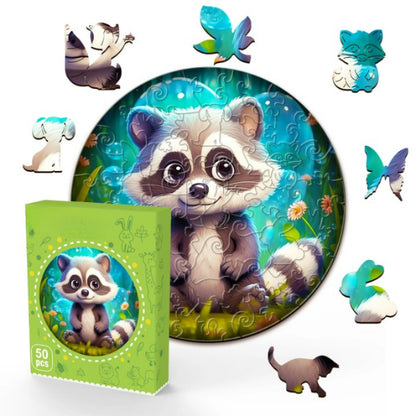 Racoon Wooden Jigsaw Puzzle