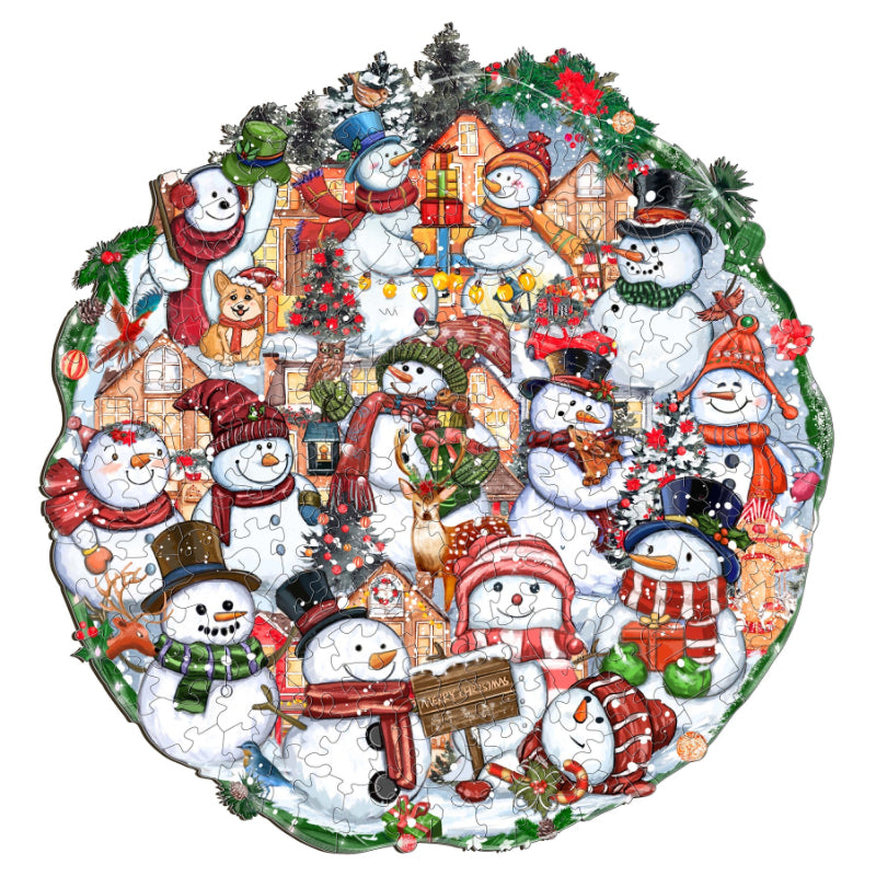 Merry Christmas Wooden Jigsaw Puzzle