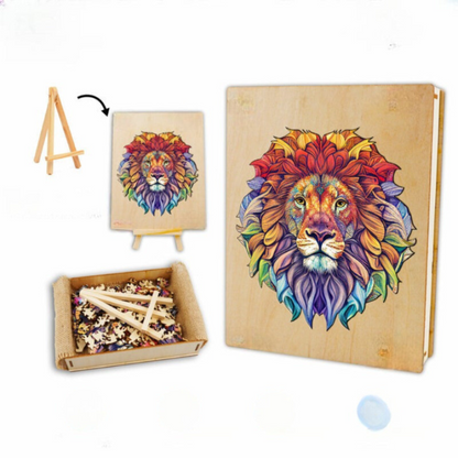 Steady Lion Wooden Jigsaw Puzzle