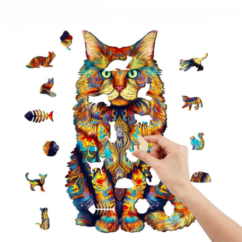 Maine Coon 2 Wooden Jigsaw Puzzle