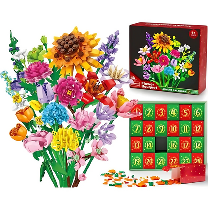 24 Day Advent Calendar With Buildable Flower Bouquet