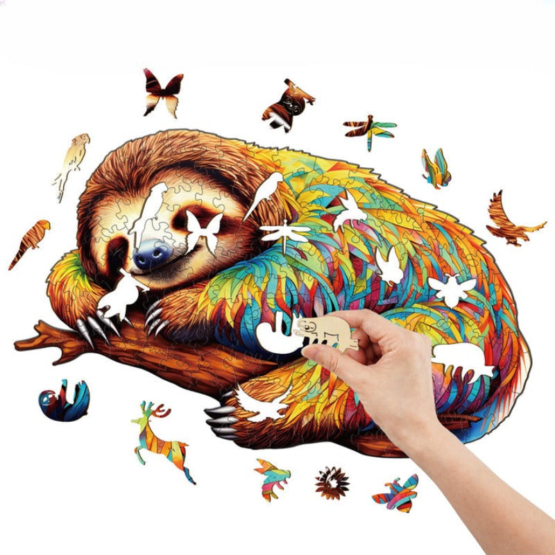 Sloth Leisurely Wooden Jigsaw Puzzle