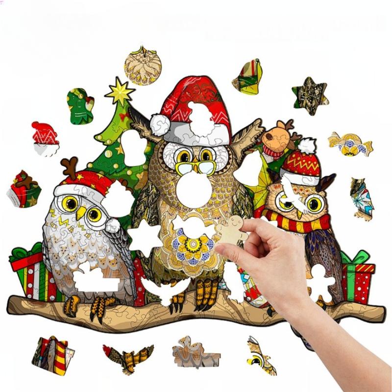 Christmas Party Wooden Jigsaw Puzzle