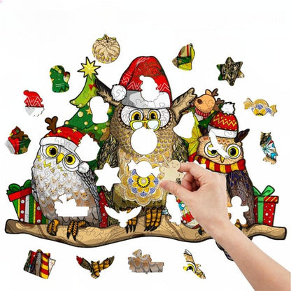 Christmas Party Wooden Jigsaw Puzzle