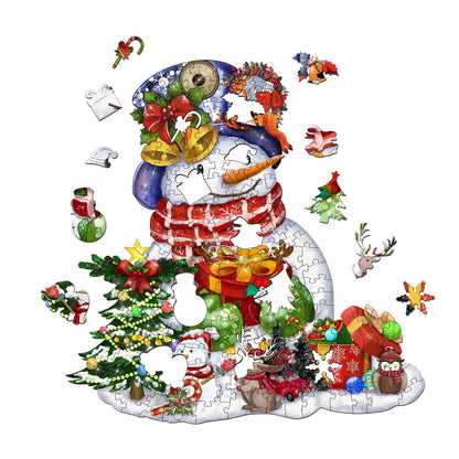 Snowman Wooden Jigsaw Puzzle